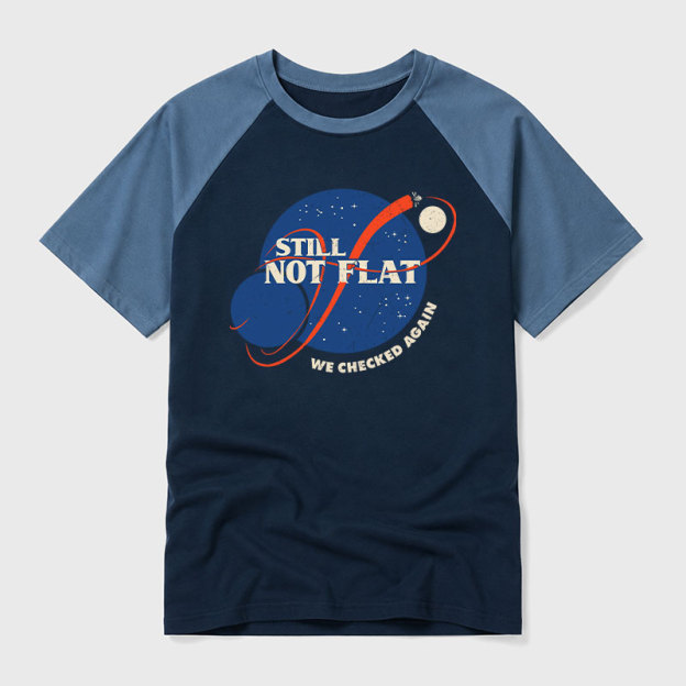 Still Not Flat Geek Retro Raglan T-Shirt