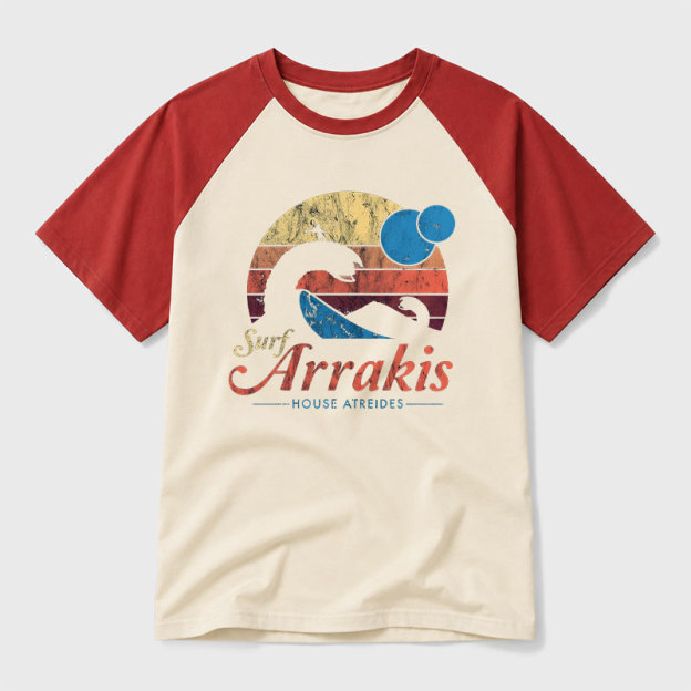 Surf Arrakis Geek Retro Raglan T-Shirt
