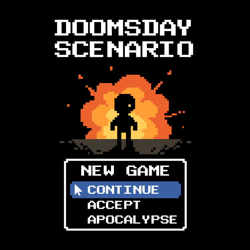 Doomsday Scenario Continue Game Geek T-Shirt