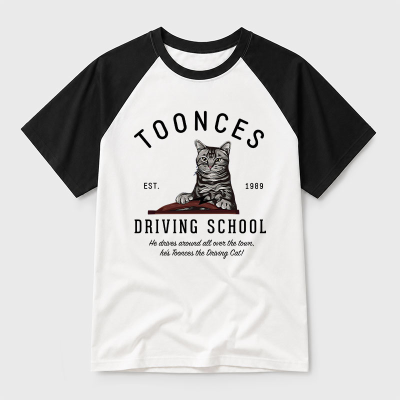 Toonces Driving School - Est. 1989 Geek Retro Raglan T-Shirt