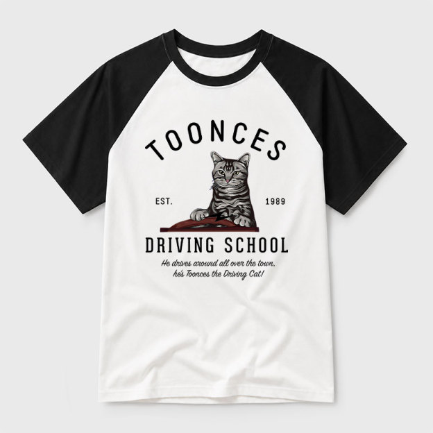 Toonces Driving School - Est. 1989 Geek Retro Raglan T-Shirt