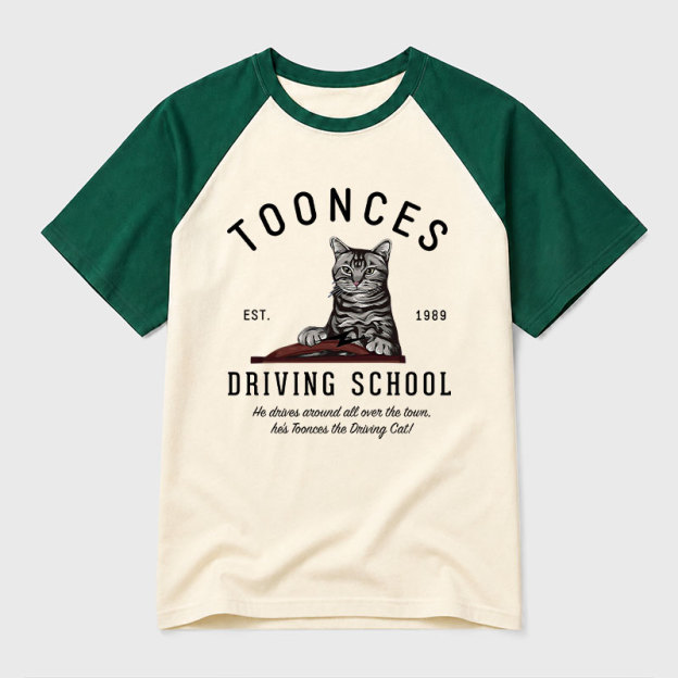 Toonces Driving School - Est. 1989 Geek Retro Raglan T-Shirt