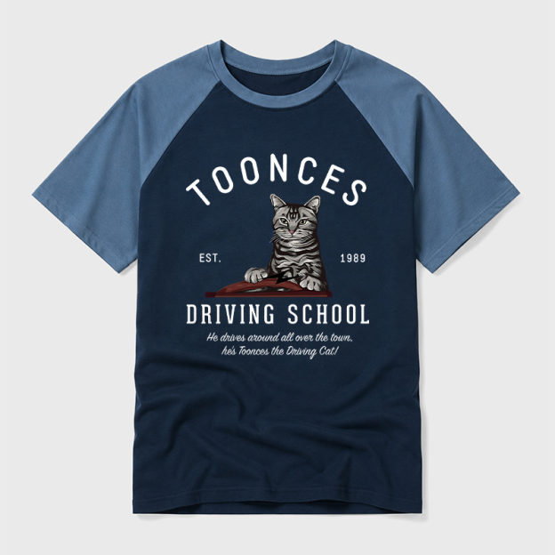 Toonces Driving School - Est. 1989 Geek Retro Raglan T-Shirt