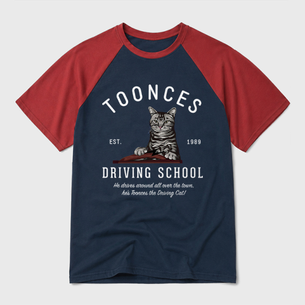 Toonces Driving School - Est. 1989 Geek Retro Raglan T-Shirt