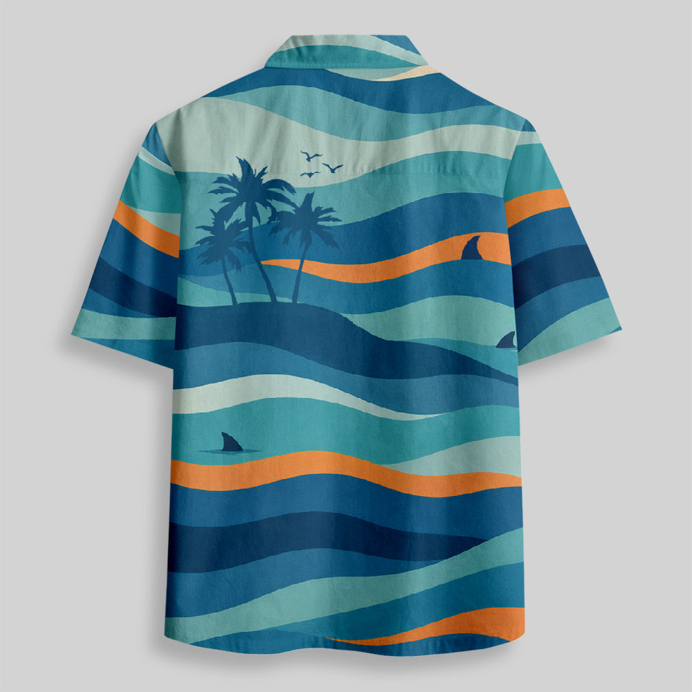 Amity Wave Resort Button Up Pocket Shirt