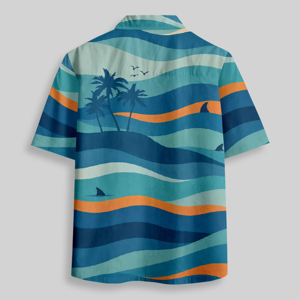 Amity Wave Resort Button Up Pocket Shirt