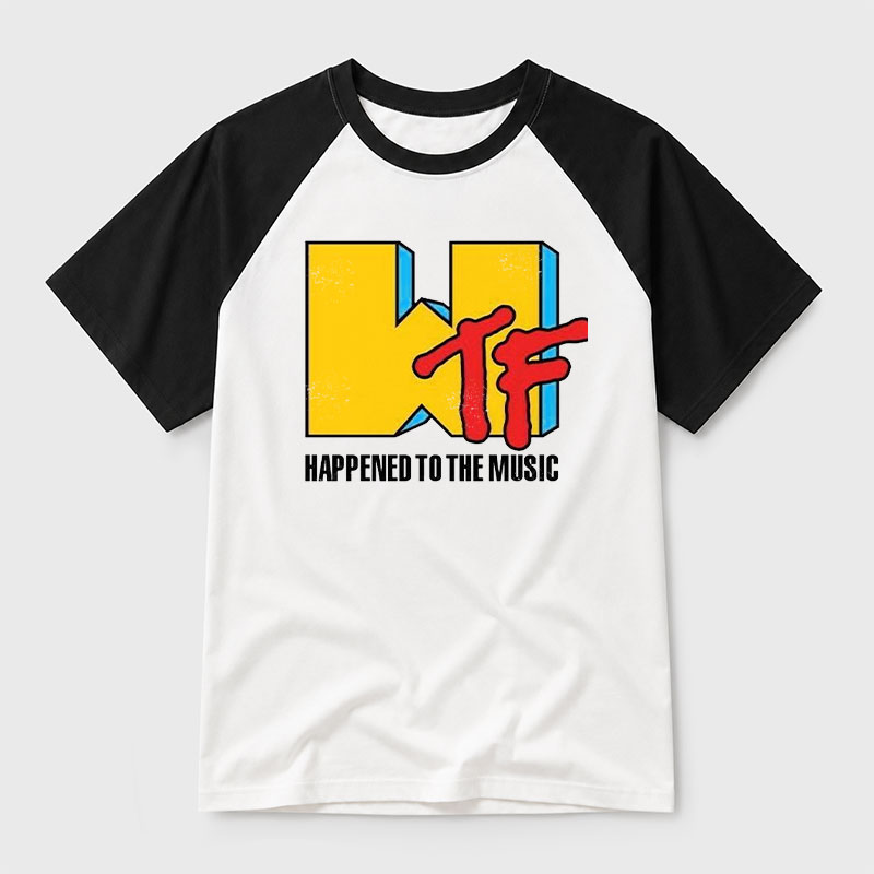 WTF Happened To The Music Geek Retro Raglan T-Shirt – Geeksoutfit