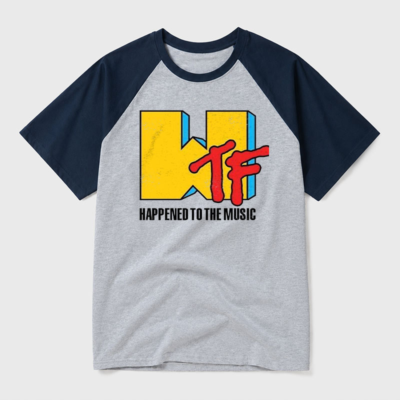 WTF Happened To The Music Geek Retro Raglan T-Shirt