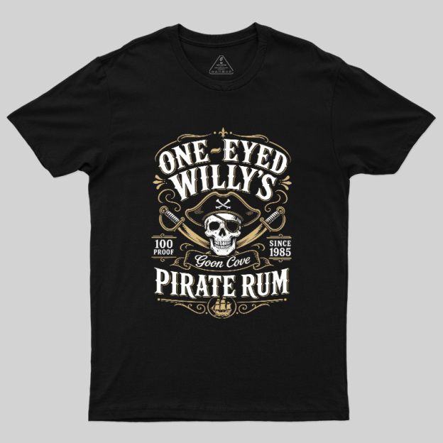 One Eyed Willy's Goon Cove Pirate Rum Geek T-Shirt