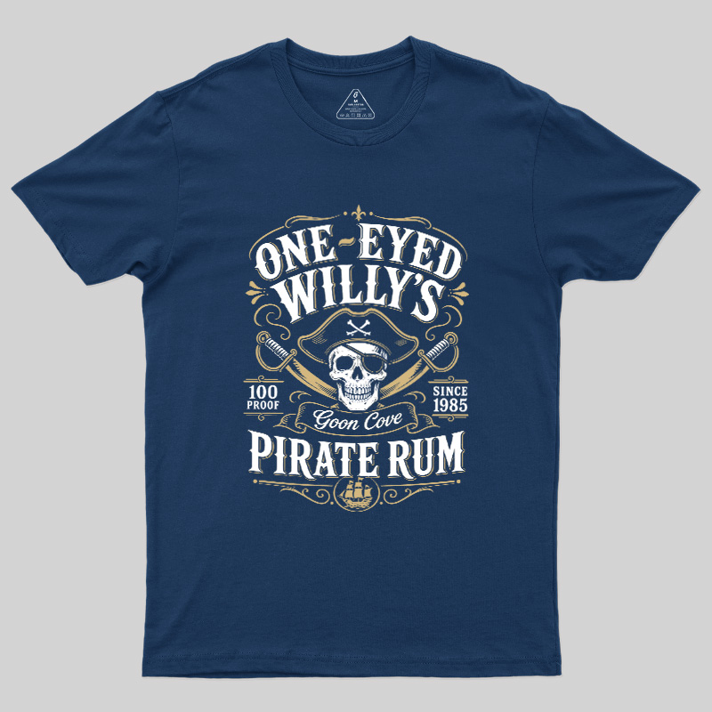 One Eyed Willy's Goon Cove Pirate Rum Geek T-Shirt