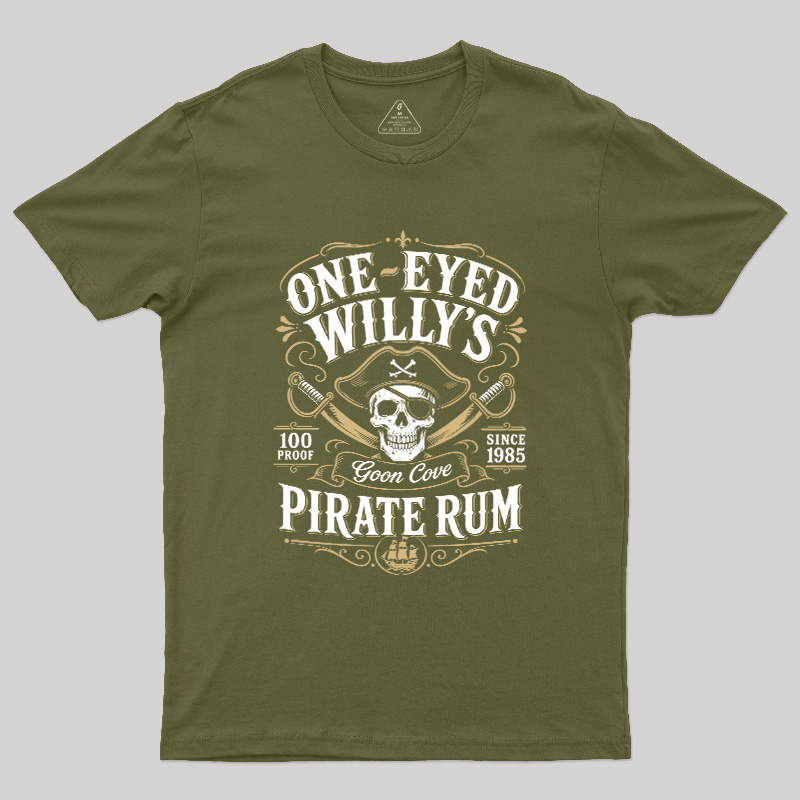 One Eyed Willy's Goon Cove Pirate Rum Geek T-Shirt