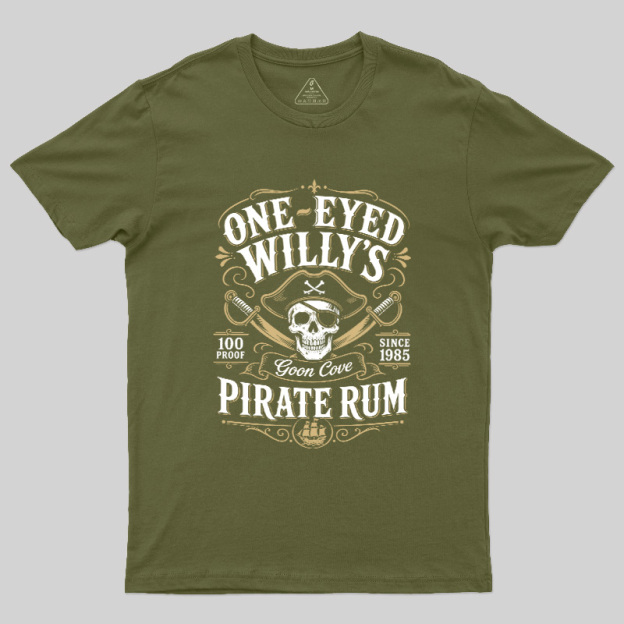 One Eyed Willy's Goon Cove Pirate Rum Geek T-Shirt