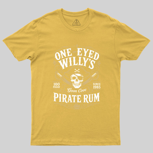 One Eyed Willy's Goon Cove Pirate Rum Geek T-Shirt