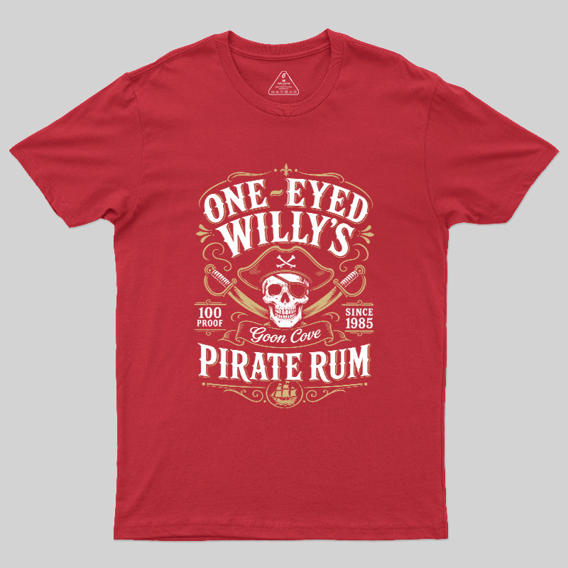 One Eyed Willy's Goon Cove Pirate Rum Geek T-Shirt