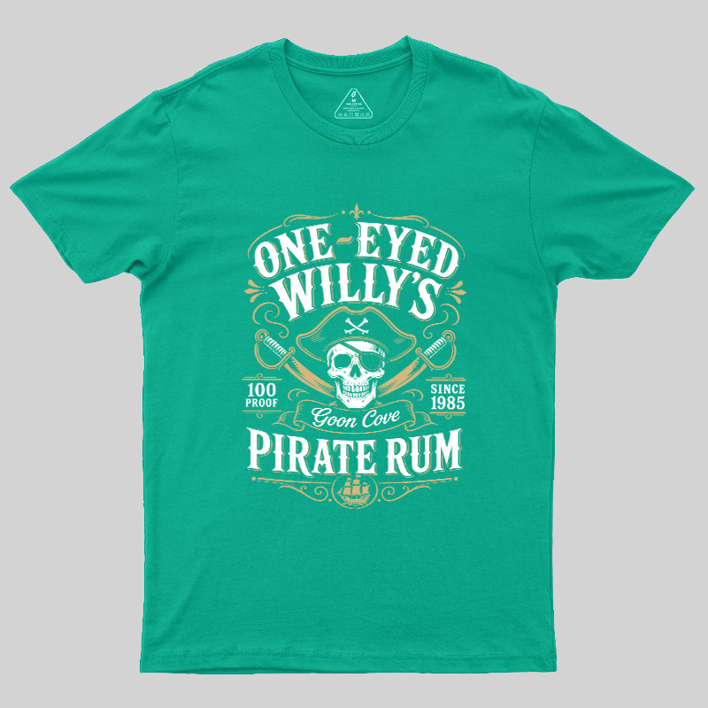One Eyed Willy's Goon Cove Pirate Rum Geek T-Shirt