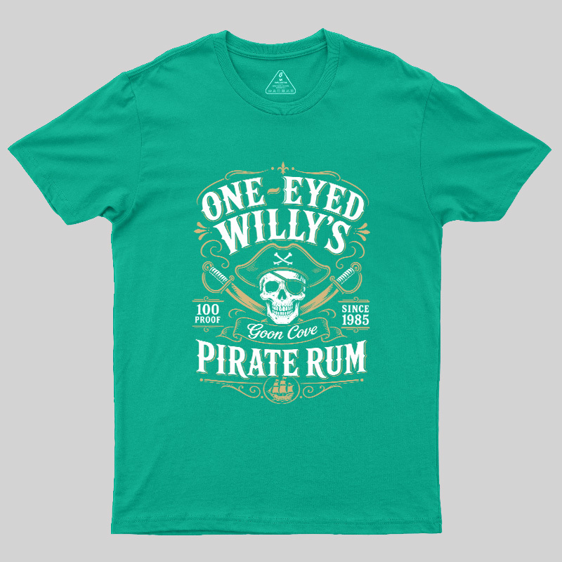 One Eyed Willy's Goon Cove Pirate Rum Geek T-Shirt