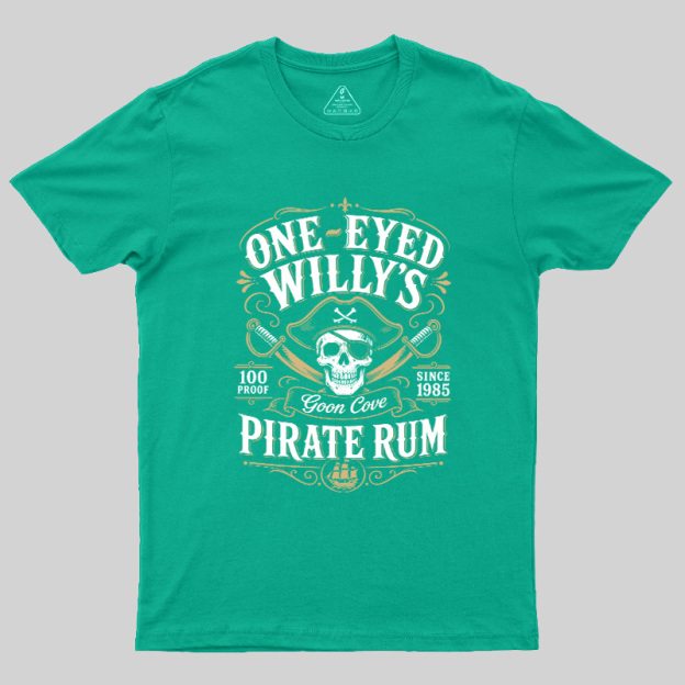 One Eyed Willy's Goon Cove Pirate Rum Geek T-Shirt