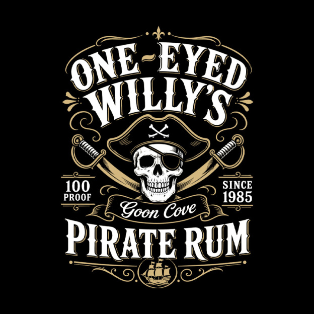 One Eyed Willy's Goon Cove Pirate Rum Geek T-Shirt