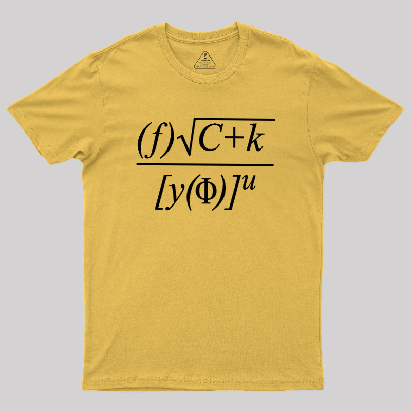 Funny Math Equation Sarcastic Geek T-Shirt
