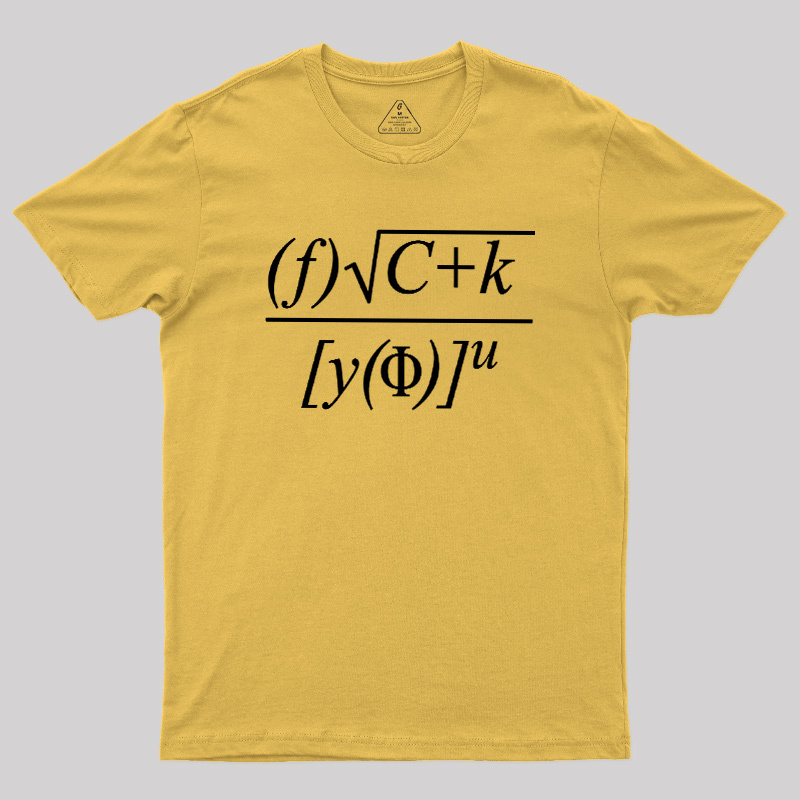 Funny Math Equation Sarcastic Geek T-Shirt