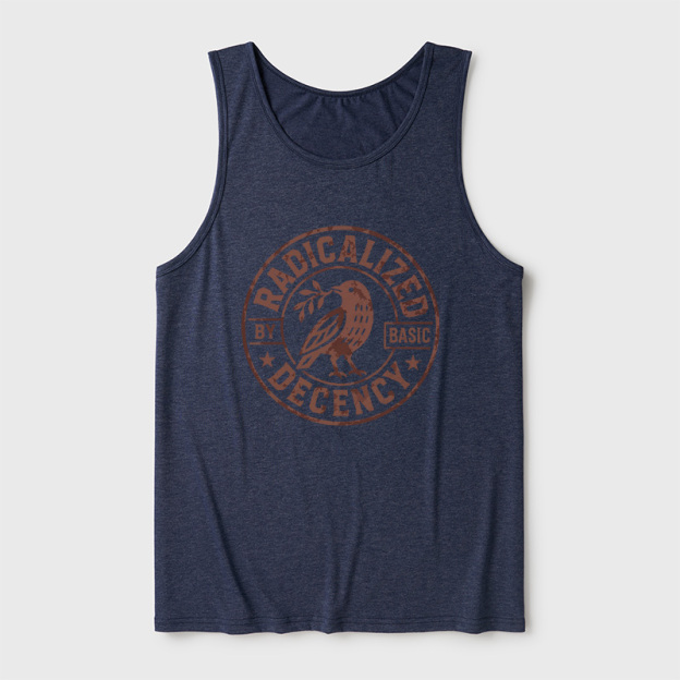 Radicalized By Basic Decency Ultra Soft Heather Tank