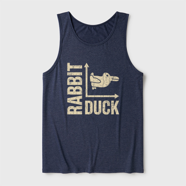Rabbit or Duck Funny Ultra Soft Heather Tank