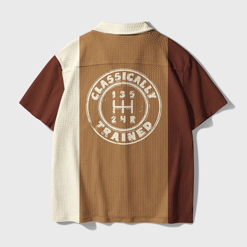 Classically Trained Geek Waffle Knit Crochet Shirt