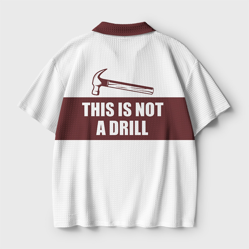 This Is Not A Drill Geek Crochet Polo Shirt