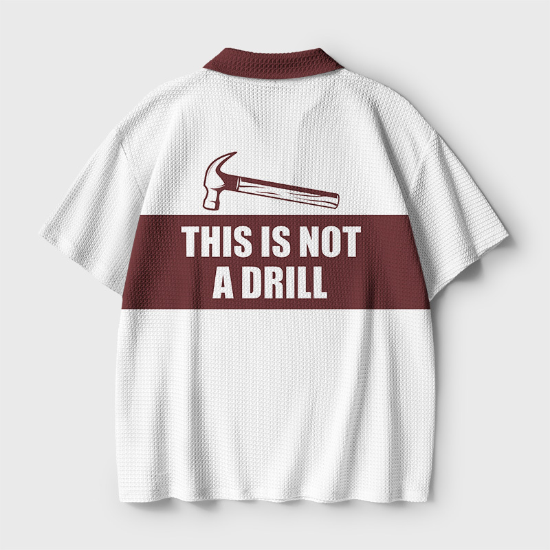 This Is Not A Drill Geek Crochet Polo Shirt