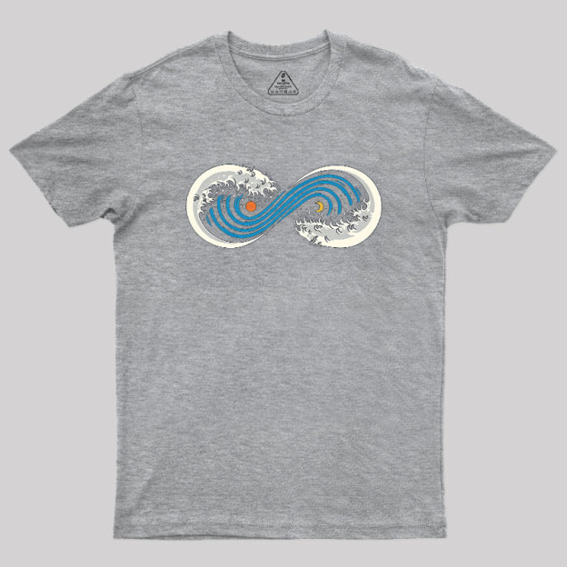 Retro Ocean Surf Wave Infinite Geek T-Shirt