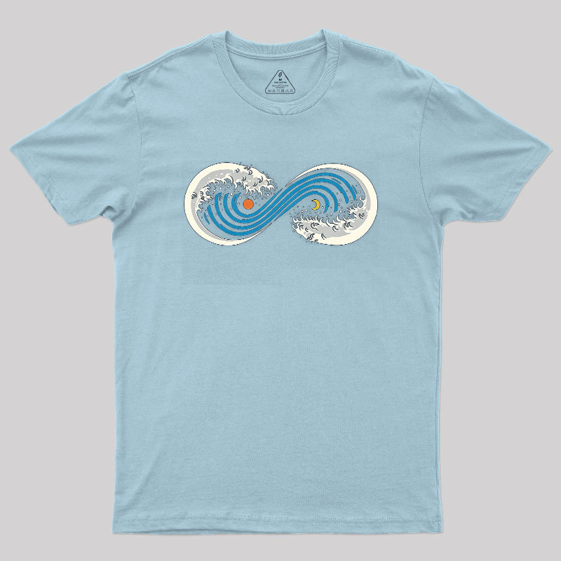 Retro Ocean Surf Wave Infinite Geek T-Shirt