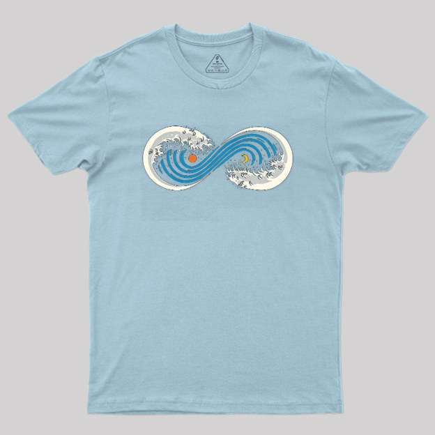 Retro Ocean Surf Wave Infinite Geek T-Shirt
