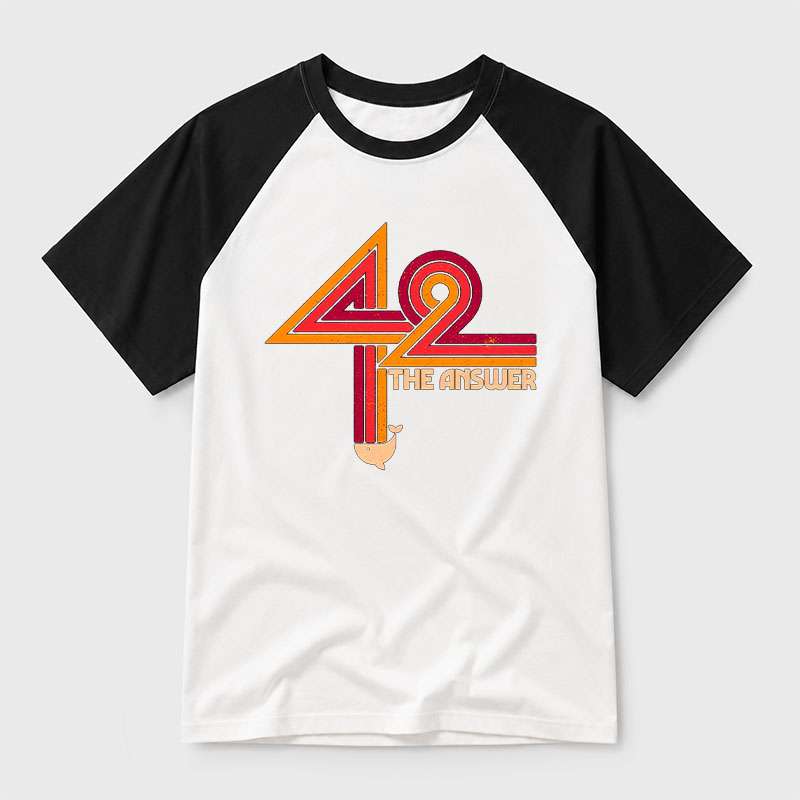 42 The Ultimate Answer Geek Retro Raglan T-Shirt