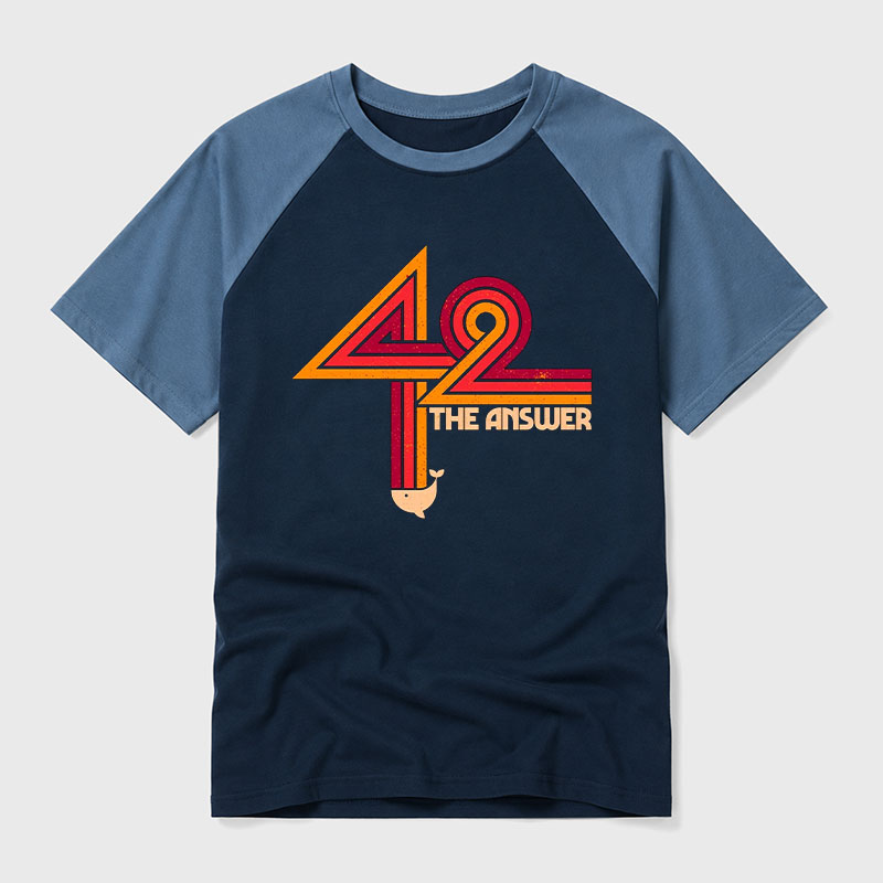 42 The Ultimate Answer Geek Retro Raglan T-Shirt