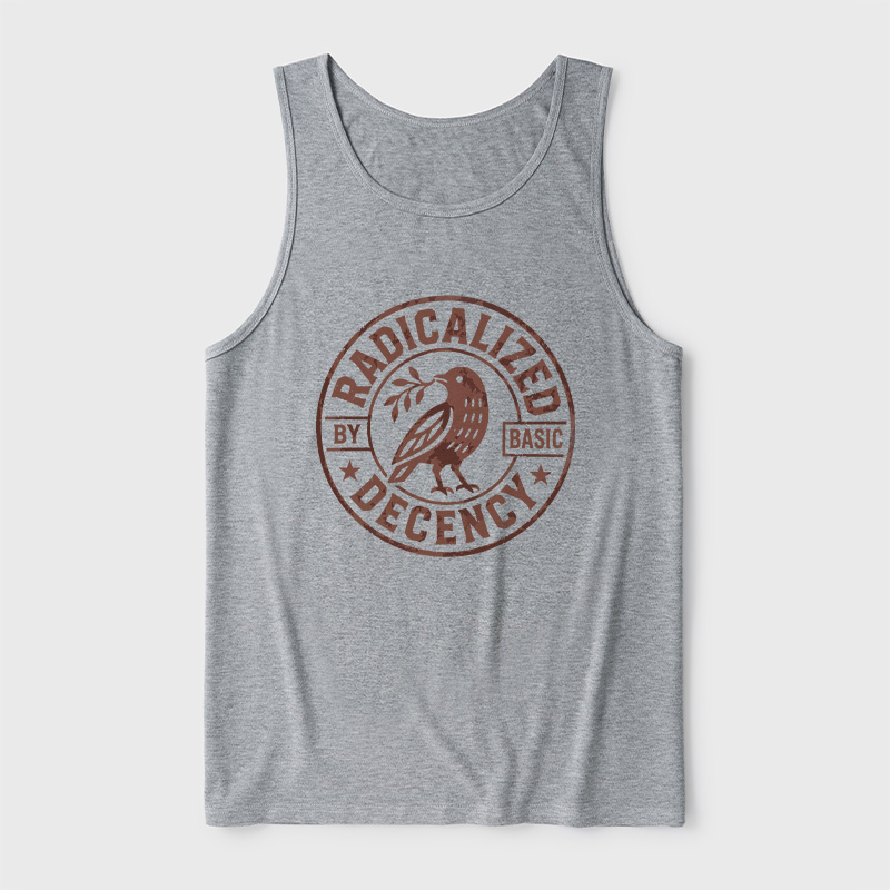 Radicalized By Basic Decency Ultra Soft Heather Tank