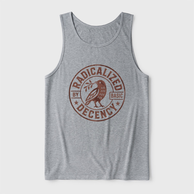 Radicalized By Basic Decency Ultra Soft Heather Tank