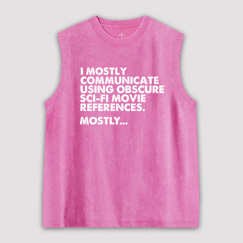 Sci-fi Movie Reference Unisex Washed Tank