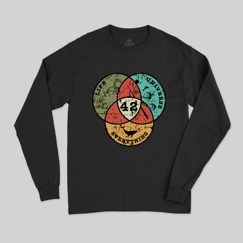 Life, the Universe & Everything Nerdy Long Sleeve T-Shirt