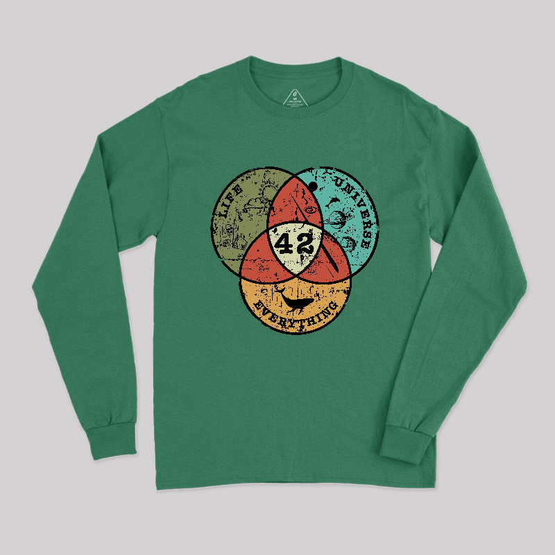 Life, the Universe & Everything Nerdy Long Sleeve T-Shirt