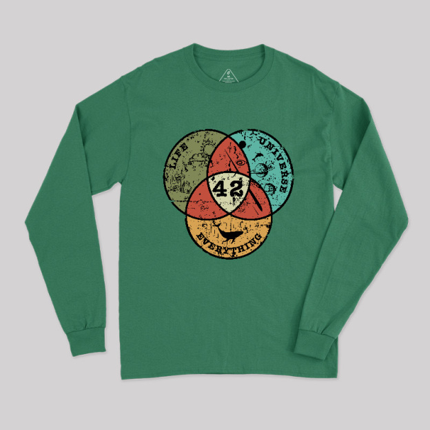 Life, the Universe & Everything Nerdy Long Sleeve T-Shirt
