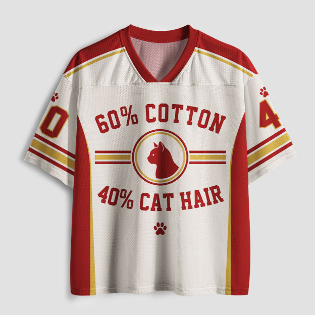 60% Cotton 40% Cat Hair Geek Mesh Jersey