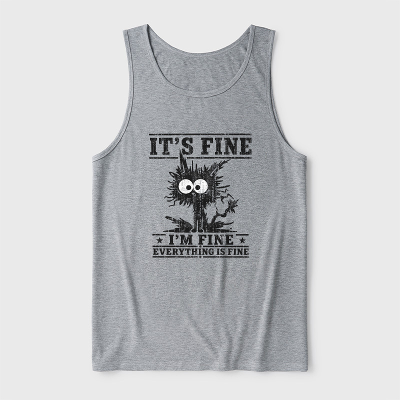 It's Fine I'm Fine Everything Is Fine Ultra Soft Heather Tank