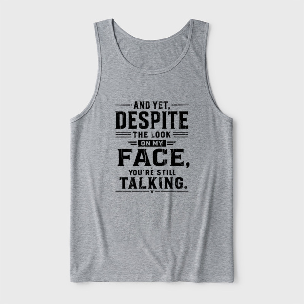 Funny Words Ultra Soft Heather Tank
