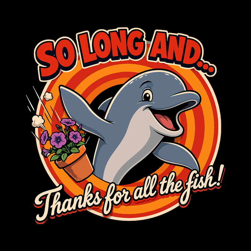 So Long Dolphin Farewell Geek T-Shirt