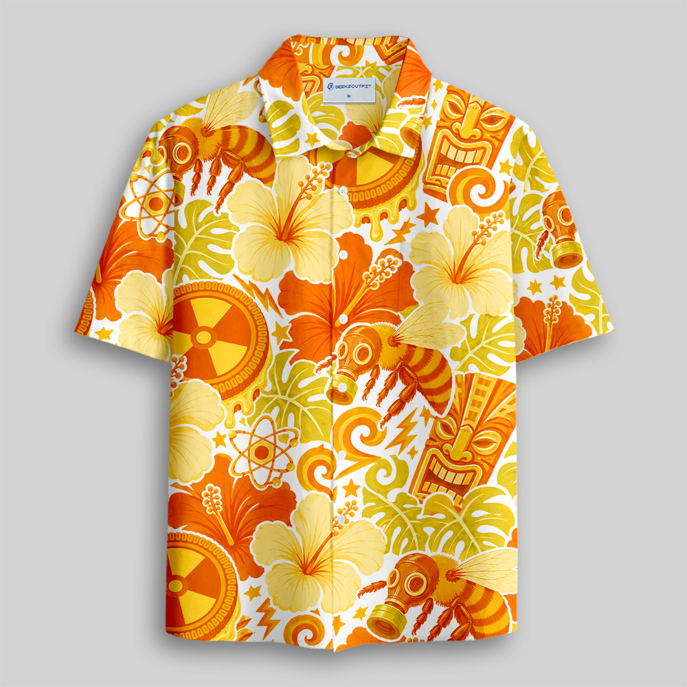 Rad-Beech Hawaiian Button Up Pocket Shirt