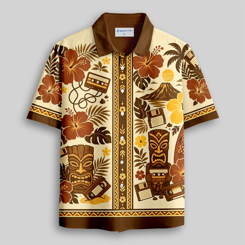 Never Forget Hawaii Button Up Pocket Shirt