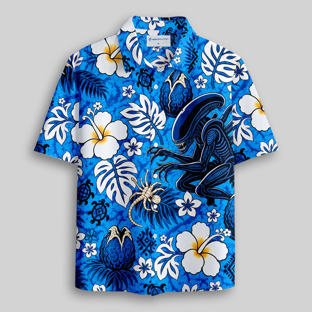 Xenobiology Hawaiian Button Up Pocket Shirt