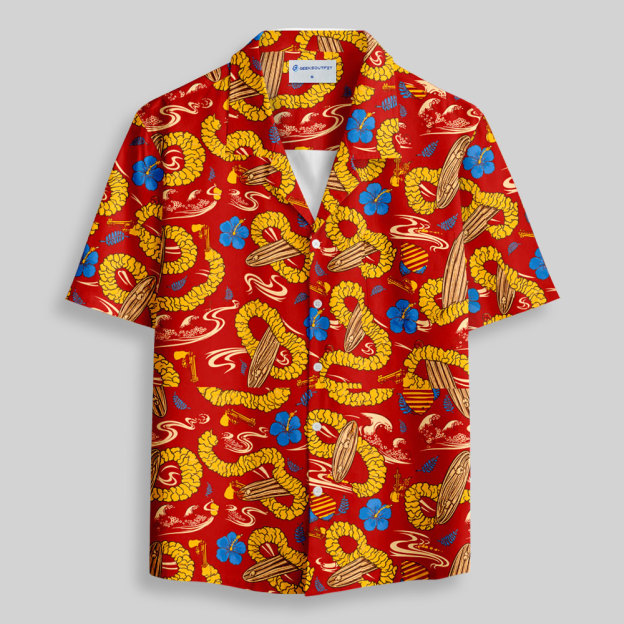 Crazy Attorney Surf & Revolver Button Up Pocket Shirt