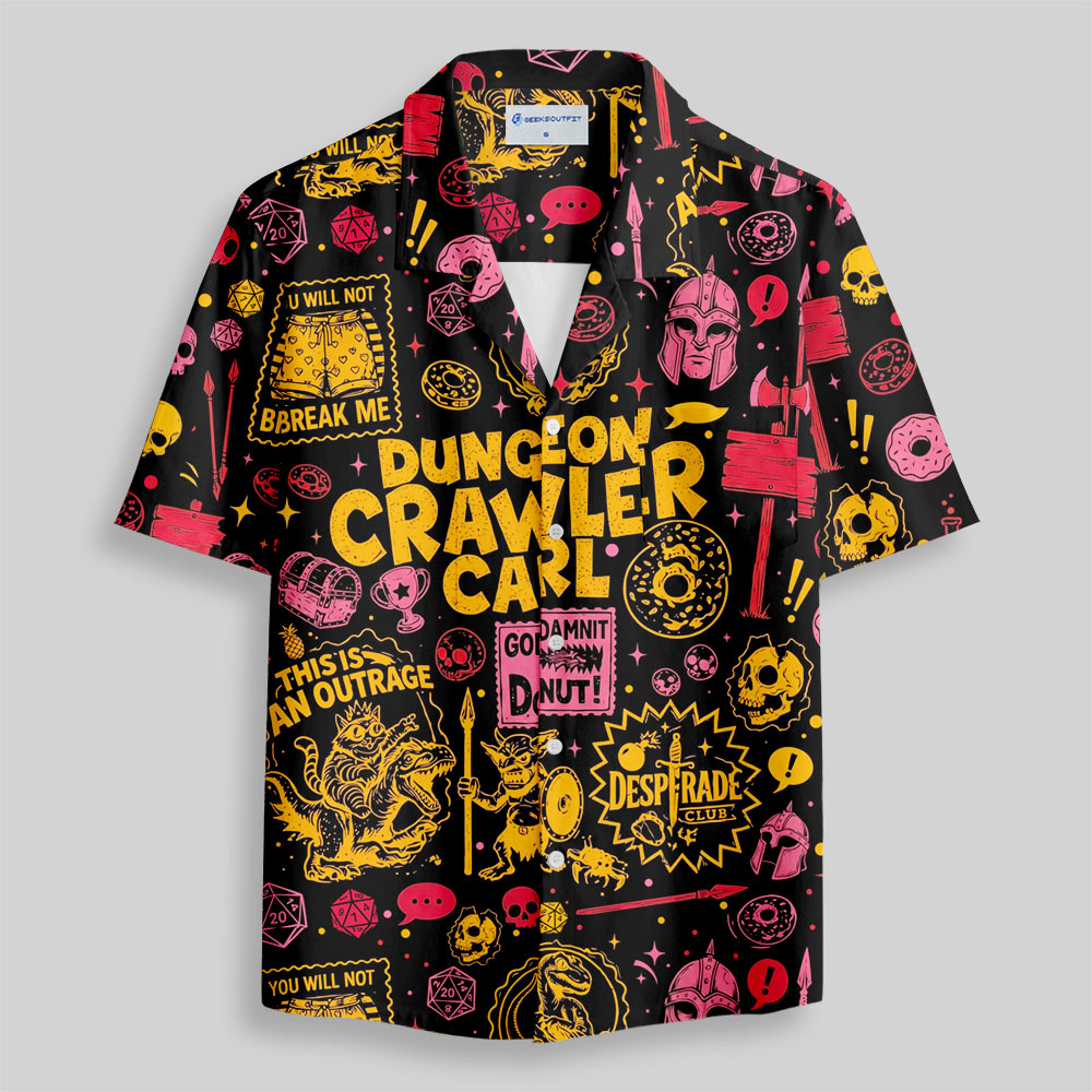 Dungeon Crawler Chaos Button Up Pocket Shirt