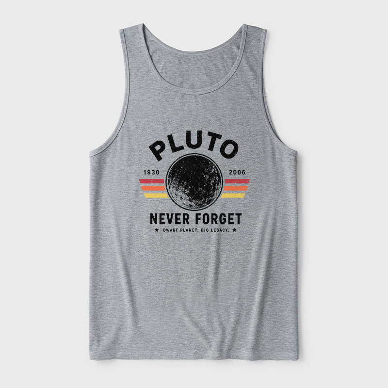 Never Forget Pluto Retro Style Ultra Soft Heather Tank